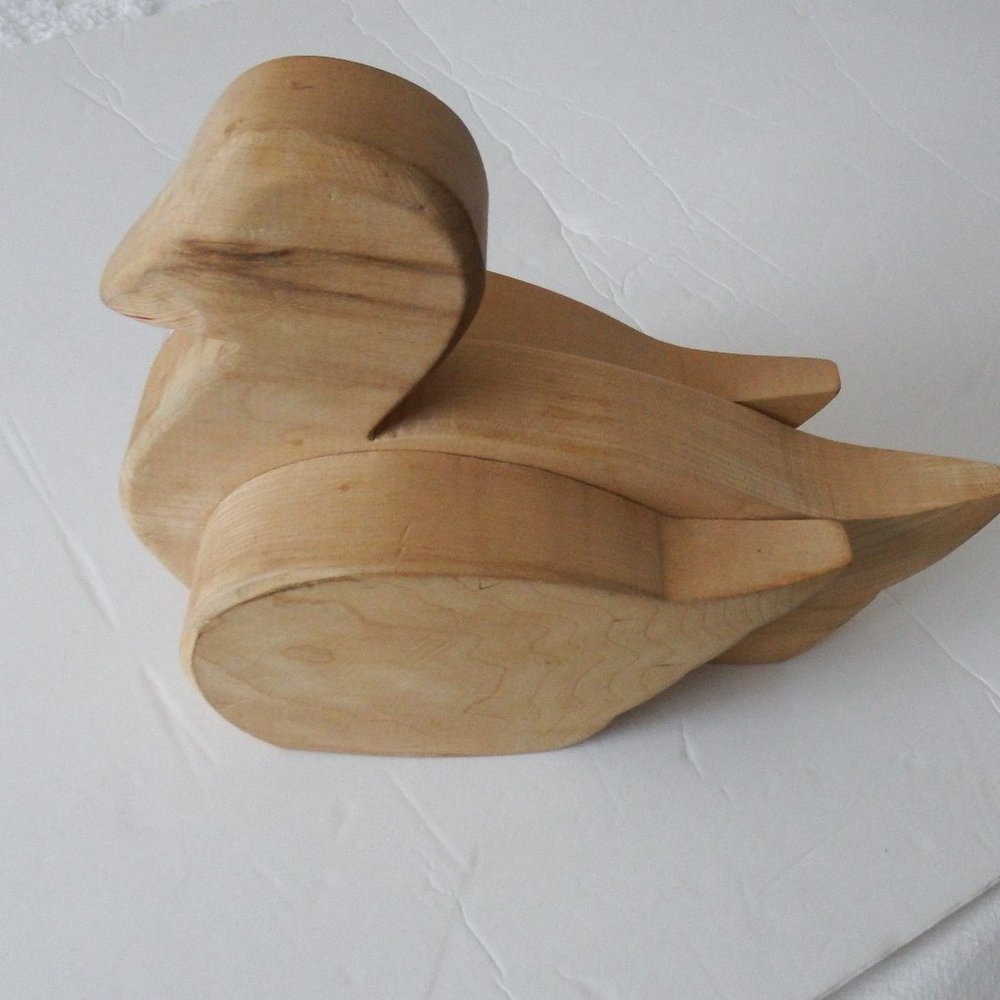Oak Wood Duck Home Decor